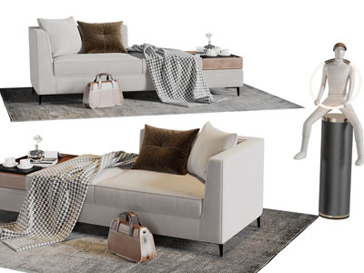 现代布艺美人榻、贵妃椅