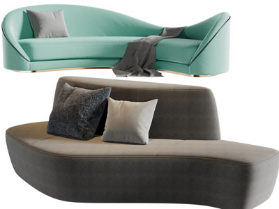 现代异形多人沙发3d模型 现代异形多人沙发