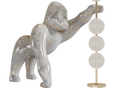 现代猩猩雕塑落地灯