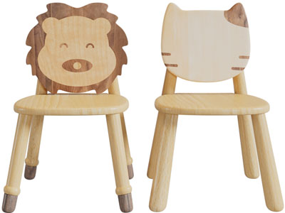 北欧卡通实木儿童椅子
