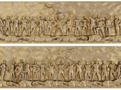 现代红军起义浮雕