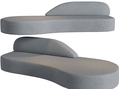 现代弧形多人沙发3d模型 现代弧形多人沙发