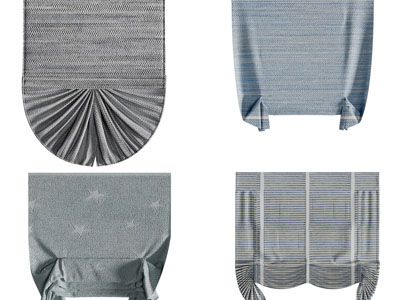 现代布艺罗马帘3d模型 现代布艺罗马帘