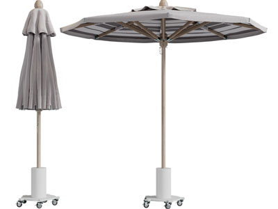 现代带滑轮的可移动遮阳棚