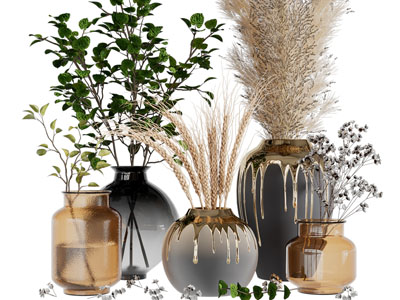 现代花瓶花卉