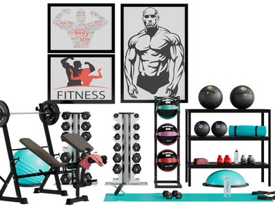 现代举重器、功能训练器健身器材3d模型 现代举重器、功能训练器健身器材