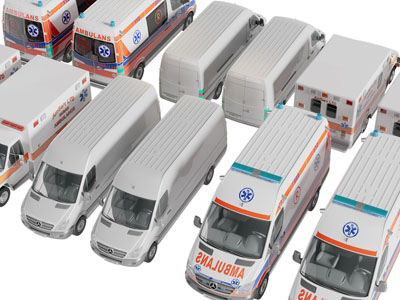 现代救护车3d模型 现代救护车