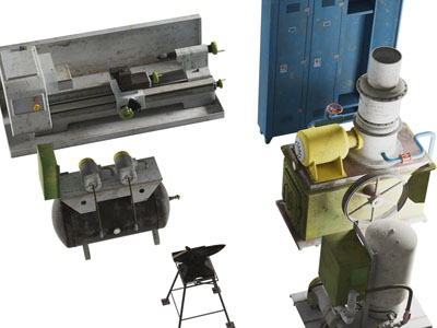 现代机床工业设备3d模型 现代机床工业设备