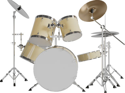 现代爵士鼓3d模型 现代爵士鼓