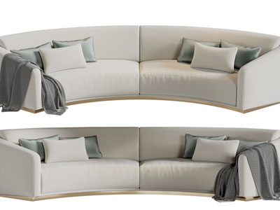 现代弧形多人沙发3d模型 现代弧形多人沙发