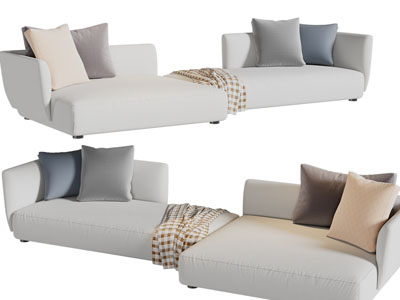 现代布艺多人沙发3d模型 现代布艺多人沙发