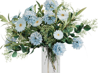 现代玻璃花瓶花卉