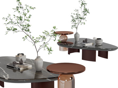 现代不规则形茶几3d模型 现代不规则形茶几