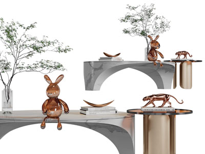 现代茶几3d模型 现代茶几