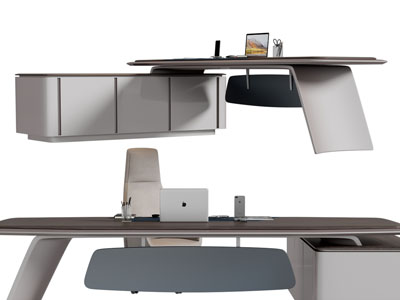 现代老板台、办公桌椅组合