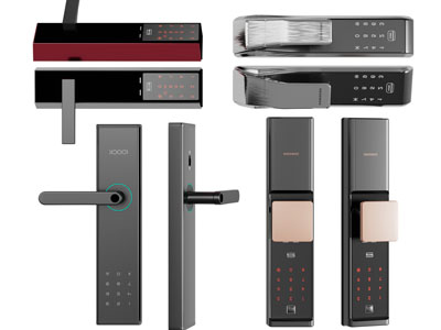 现代指纹密码门锁3d模型 现代指纹密码门锁