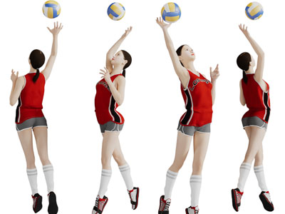 打排球的女子人物