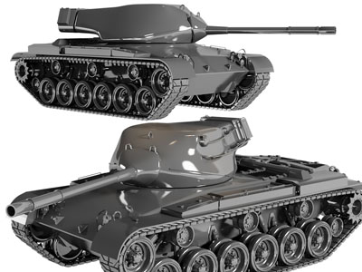 现代坦克3d模型 现代坦克