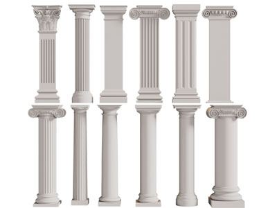 现代雕花罗马柱子3d模型 现代雕花罗马柱子