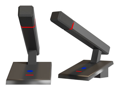 现代会议话筒、麦克风3d模型 现代会议话筒、麦克风