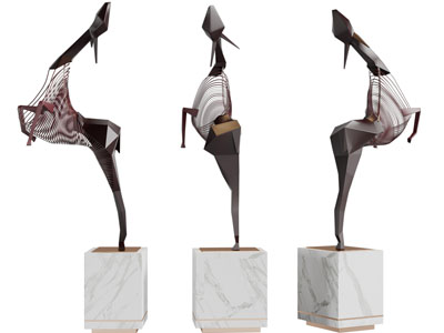 现代抽象鹿雕塑雕刻