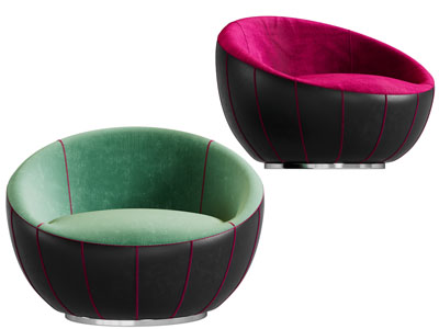 现代圆形单人沙发3d模型 现代圆形单人沙发