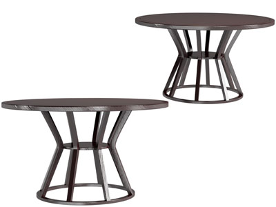 现代实木圆形茶几3d模型 现代实木圆形茶几