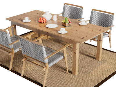 侘寂风餐桌椅组合