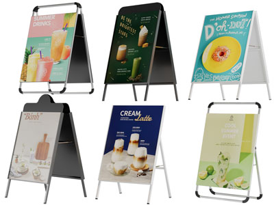 现代海报、广告牌3d模型 现代海报、广告牌