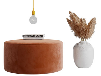 现代圆形坐墩、沙发凳