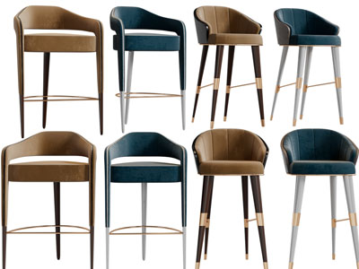 现代轻奢吧椅吧凳