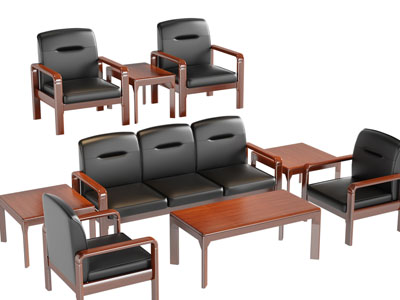 现代多人、单人沙发、茶几组合