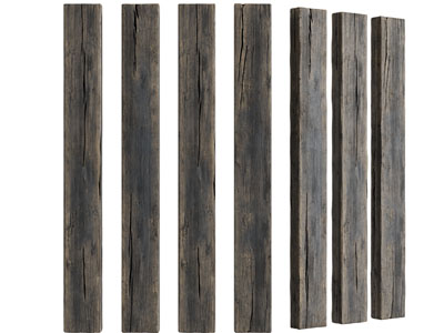 现代方木柱子3d模型 现代方木柱子