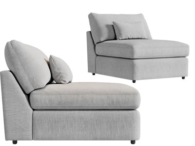 现代无扶手单人沙发3d模型 现代无扶手单人沙发