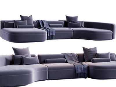 现代转角多人沙发3d模型 现代转角多人沙发