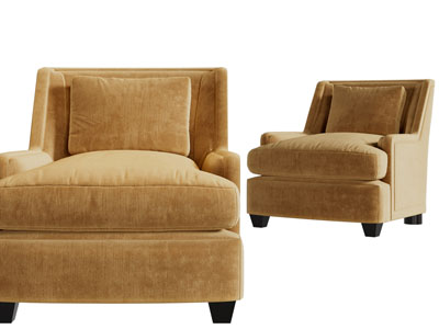 美式单人沙发3d模型 美式单人沙发