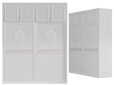 现代衣柜3d模型 现代衣柜