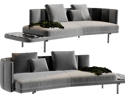 现代布艺多人沙发3d模型 现代布艺多人沙发