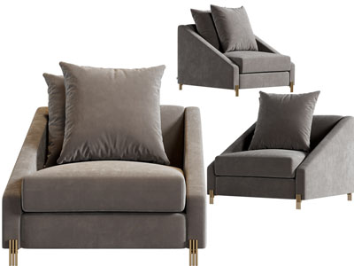 现代单人沙发3d模型 现代单人沙发