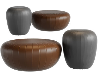 新中式茶几角几3d模型 新中式茶几角几