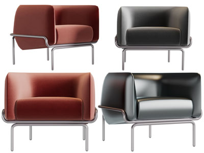 现代休闲沙发椅子3d模型 现代休闲沙发椅子