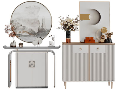 新中式玄关柜、边柜