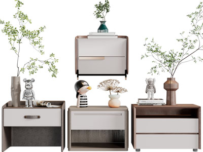 现代床头柜