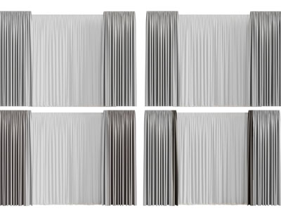 现代窗纱窗帘3d模型 现代窗纱窗帘