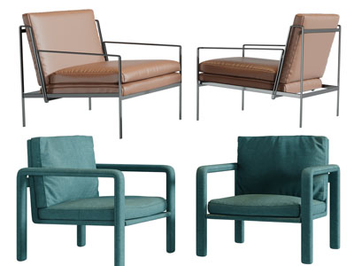 现代单人沙发3d模型 现代单人沙发