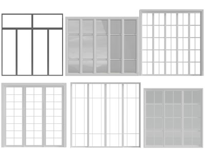 现代玻璃推拉门