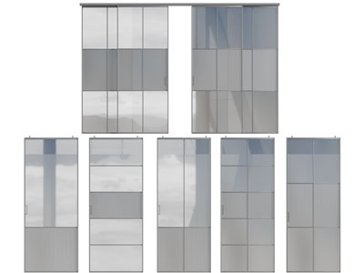 现代玻璃推拉门