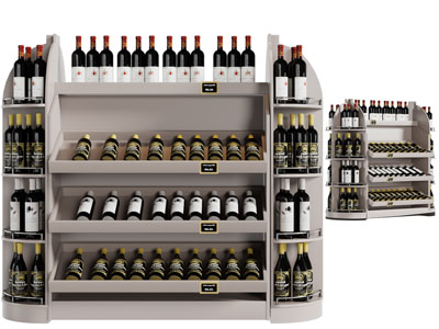 现代红酒展柜、货架