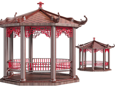 中式八角凉亭