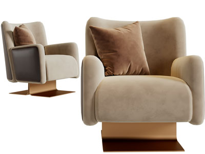 现代单人沙发3d模型 现代单人沙发